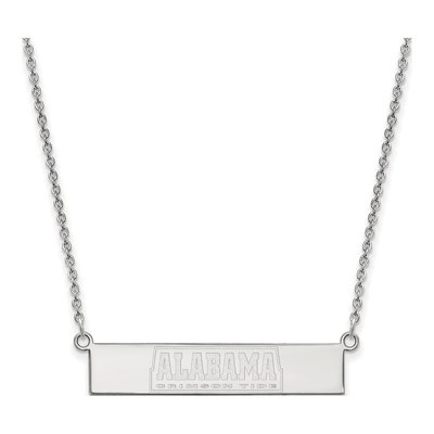 University of Alabama Sterling Silver Medium Crimson Tide Bar Pendant
