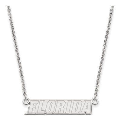 University of Florida Sterling Silver Small Bar Necklace