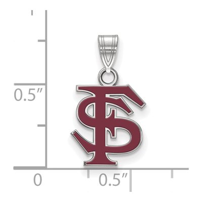 Florida State University Sterling Silver Enameled Pendant – view 2