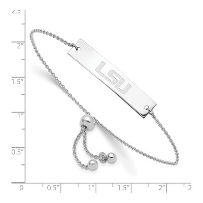 Louisiana State University Sterling Silver LSU Bar Bracelet – view 3