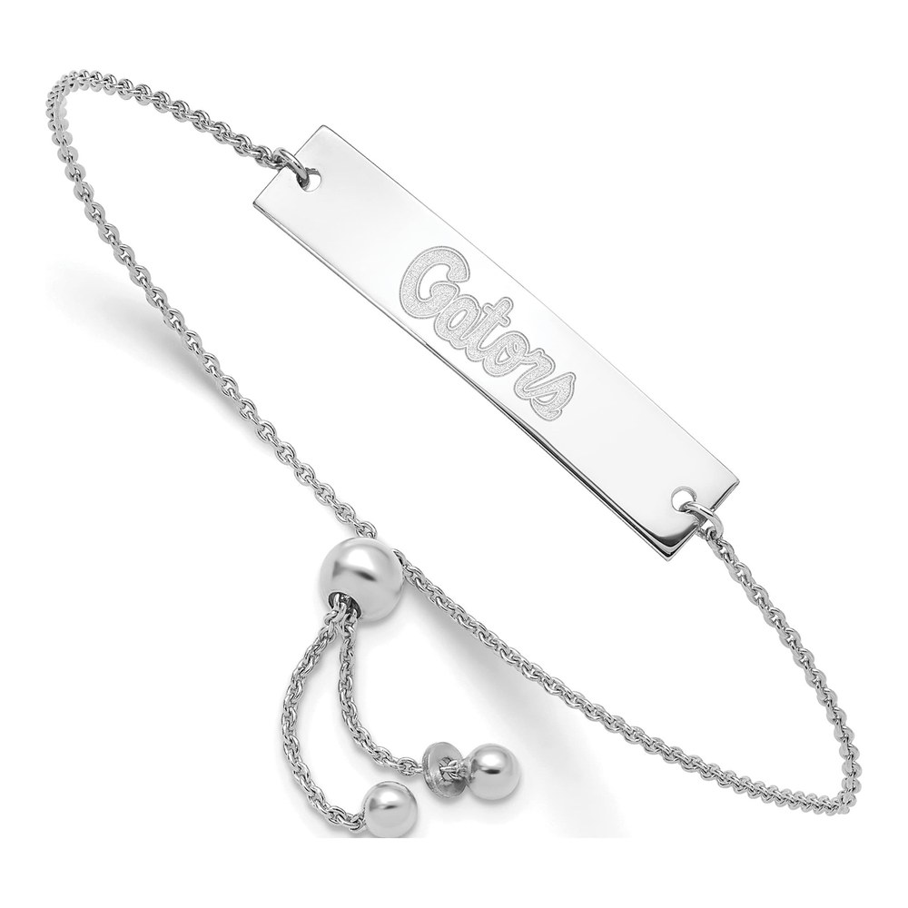 University of Florida Sterling Silver Gators Bar Bracelet