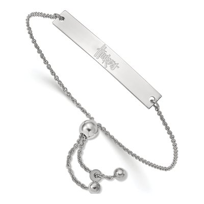 University of Nebraska Sterling Silver Huskers Bar Bracelet