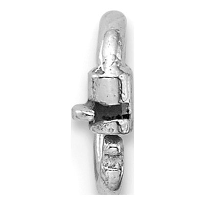 Sterling Silver Link Lock Setting Component – view 2