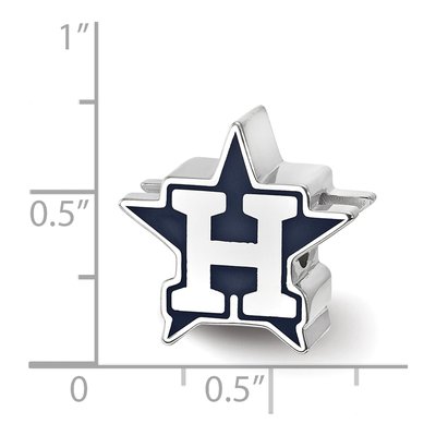 Houston Astros Sterling Silver Enamel Bead – view 4