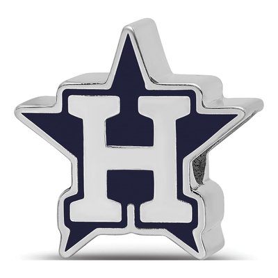 Houston Astros Sterling Silver Enamel Bead