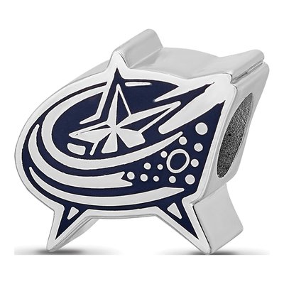 Columbus Blue Jackets Sterling Silver Enameled Bead