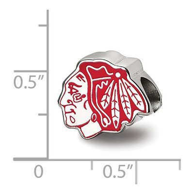 Chicago Blackhawks Sterling Silver Enameled Bead – view 4