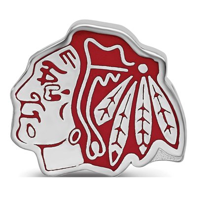 Chicago Blackhawks Sterling Silver Enameled Bead – view 5
