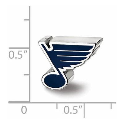 St. Louis Blues Sterling Silver Enameled Bead – view 4
