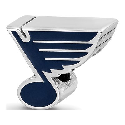 St. Louis Blues Sterling Silver Enameled Bead