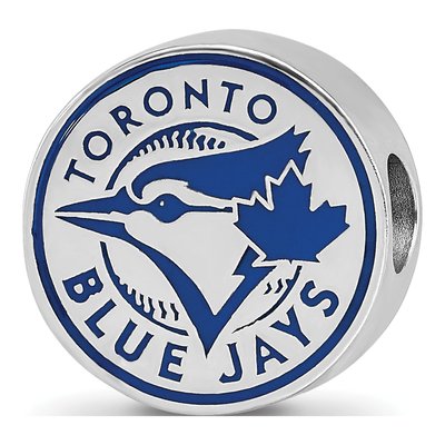 Toronto Blue Jays Sterling Silver Enameled Bead