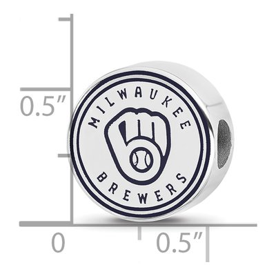 Milwaukee Brewers Sterling Silver Enameled Bead – view 4