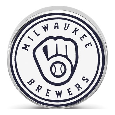 Milwaukee Brewers Sterling Silver Enameled Bead – view 5