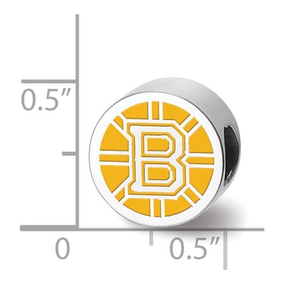 Boston Bruins Sterling Silver Enameled Bead – view 4