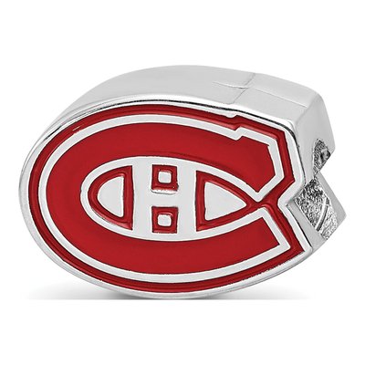 Montreal Canadiens Sterling Silver Enameled Bead