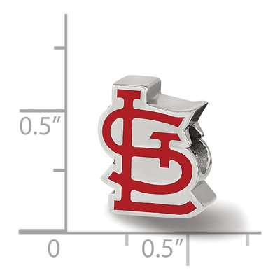 St. Louis Cardinals Sterling Silver Enamel Bead – view 4