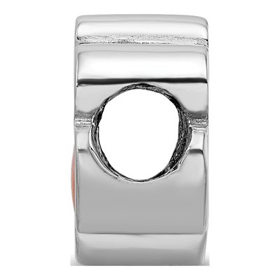 Clemson University Sterling Silver Tiger Paw Bead – view 3