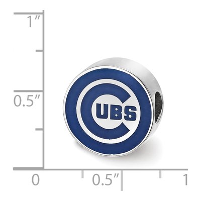 Chicago Cubs Sterling Silver Enamel Bead – view 4