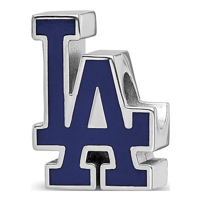 Los Angeles Dodgers Sterling Silver Enamel Bead