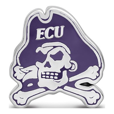 East Carolina University Sterling Silver Pirates Enamel Bead – view 5