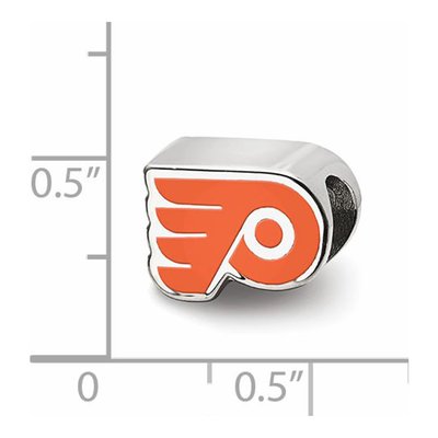 Philadelphia Flyers Sterling Silver Winged Enameled Bead – view 4