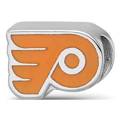 Philadelphia Flyers Sterling Silver Winged Enameled Bead