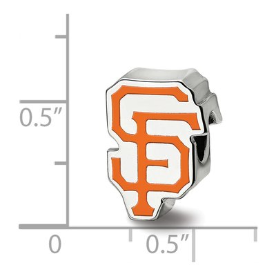 San Francisco Giants Sterling Silver S-F Enamel Bead – view 4