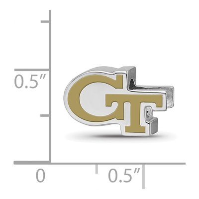 Georgia Institute of Technology Sterling Silver Tech Enameled Bead – view 4