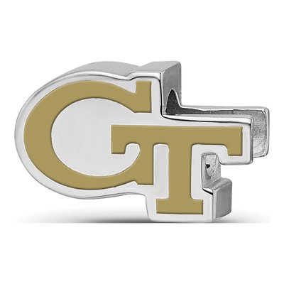 Georgia Institute of Technology Sterling Silver Tech Enameled Bead