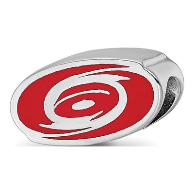 Carolina Hurricanes Sterling Silver Enameled Bead