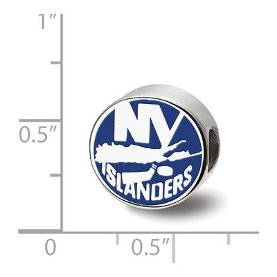 New York Islanders Sterling Silver NY Enameled Bead – view 4