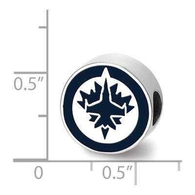 Winnipeg Jets Sterling Silver Enameled Bead – view 4