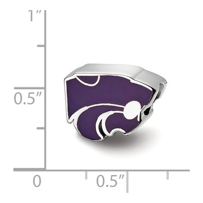 Kansas State University Sterling Silver Wildcat Bead – view 4