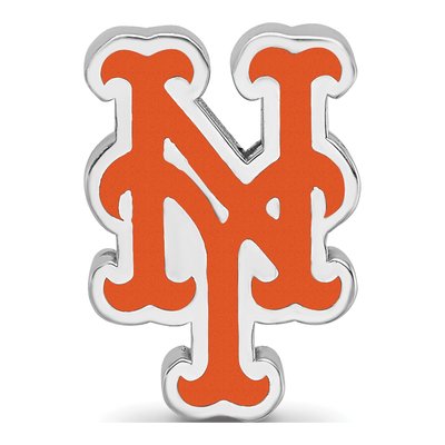 New York Mets Sterling Silver NY Enamel Bead – view 5