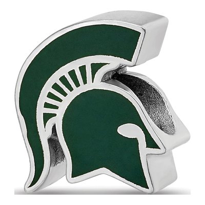 Michigan State University Sterling Silver Spartan Bead
