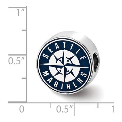 Seattle Mariners Sterling Silver Enameled Bead – view 4