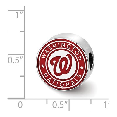 Washington Nationals Sterling Silver Enamel Bead – view 4