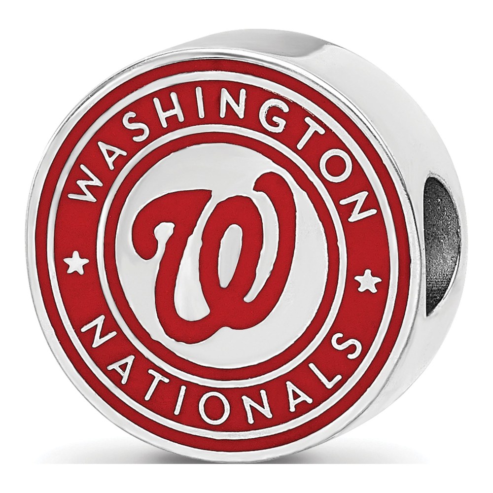 Washington Nationals Sterling Silver Enamel Bead