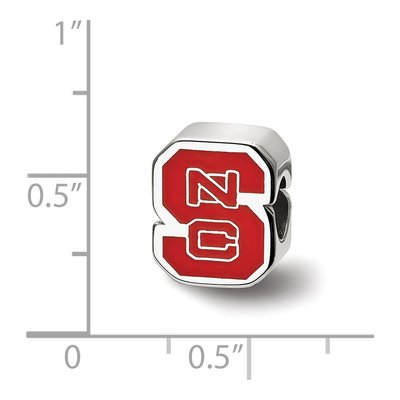 North Carolina State University Sterling Silver NC N-C-S Bead – view 4