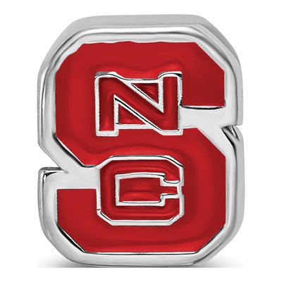 North Carolina State University Sterling Silver NC N-C-S Bead – view 5
