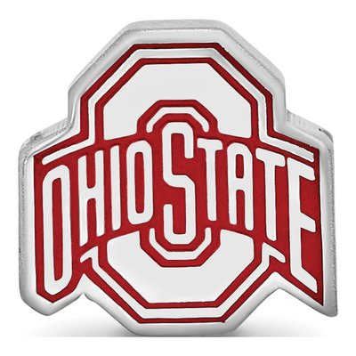 Ohio State University Sterling Silver Enameled Extruded Bead – view 5