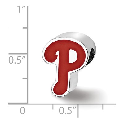 Philadelphia Phillies Sterling Silver Enamel Bead – view 4