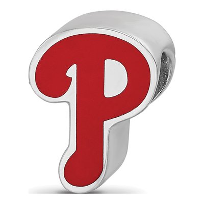 Philadelphia Phillies Sterling Silver Enamel Bead