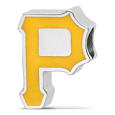 Pittsburgh Pirates Sterling Silver Enameled Bead