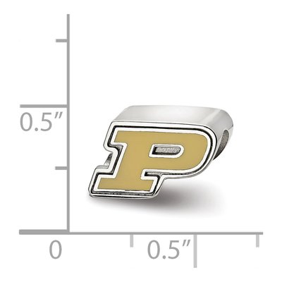 Purdue University Sterling Silver Letter P Bead – view 4
