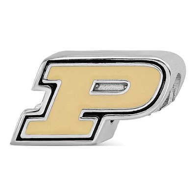 Purdue University Sterling Silver Letter P Bead