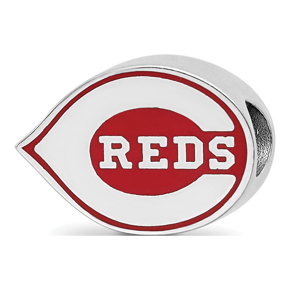 Cincinnati Reds Sterling Silver Enameled Bead