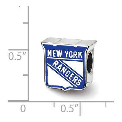 New York Rangers Sterling Silver NY Enameled Bead – view 4
