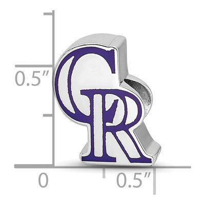 Colorado Rockies Sterling Silver Enameled Bead | MLB – view 4