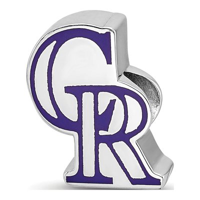 Colorado Rockies Sterling Silver Enameled Bead
